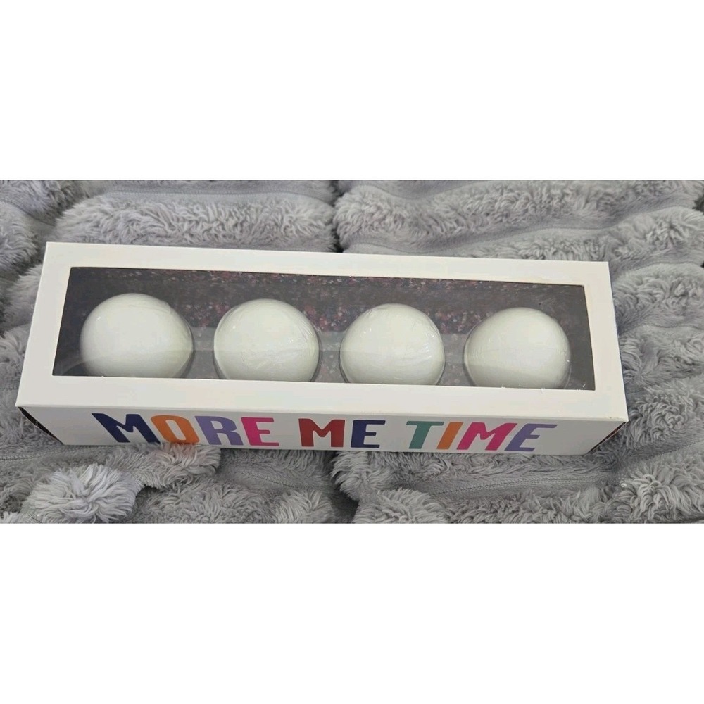 Avon More Me Time Lavender Scented Bath Bombs Set of 4 Gift Box 7.05oz New